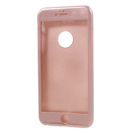 Husa Apple iPhone 6 Plus/6S Plus Full Cover 360 Roz + Folie de protectie