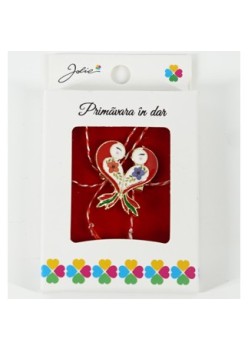 Martisor Brosa Mica in Cutie, Dimensiune Brosa 2.5-3 cm, Material Metal, Model Vrabiute