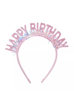 Coronita Decorativa pentru Petreceri, Flippy, Tema Aniversare, Model Happy Birthday, Marime Universala, Rose