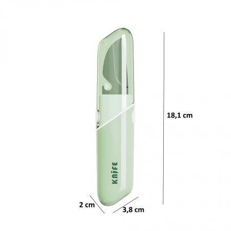 Cutit de Fructe Multifunctional, Flippy, Razatoare, Curatator Fructe-Legume, Deschizator de Sticle, 18.1x3.8x2cm, Verde