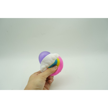 Jucarie Squishy Flippy, Norisor curcubeu, Fidget Toy, Roz