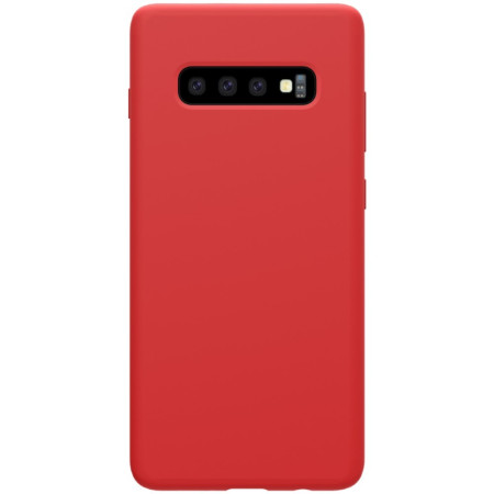 Husa protectie compatibila cu Samsung S10 Liquid Silicone Case Rosu