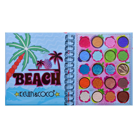 Palete de Machiaj, KEVIN & COCO, Colour Fruit Party, Fard de Pleoape, 20 culori, 15.3 x 17.4 x 1.2 cm