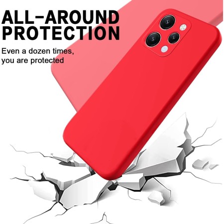 Husa de Protectie Matte TPU, Flippy, pentru Xiaomi Redmi 12, Protectie Camera, Antisoc, Antizgariere, Antialunecare, Acoperire Completa, Rosu