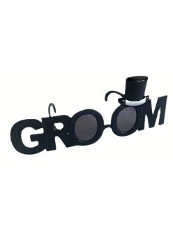 Ochelarii Decorativi, Flippy, Tema Nunta, Model Groom (Ginere), din Plastic, Negru