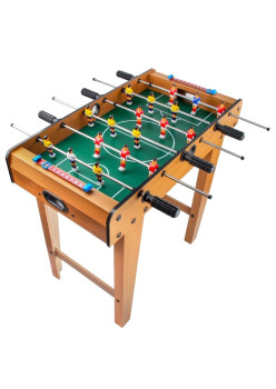 Masa de Fotbal cu Teren si 18 Jucatori Flippy, 6 Manere, cu Tablou pentru Scor, din Metal, Lemn si ABS, 69 x 36.5 x 61 cm, cu Picioruse, pentru copii/adulti