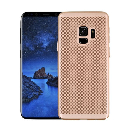 Husa Samsung Galaxy A8 Plus 2018 Ultra Slim cu aerisire Auriu