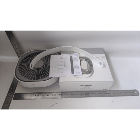 Mini ventilator pentru birou cu usb, Flippy, rotire 360 grade, 3 viteze, 4000 mA, 13.5 x 12,8, Gri