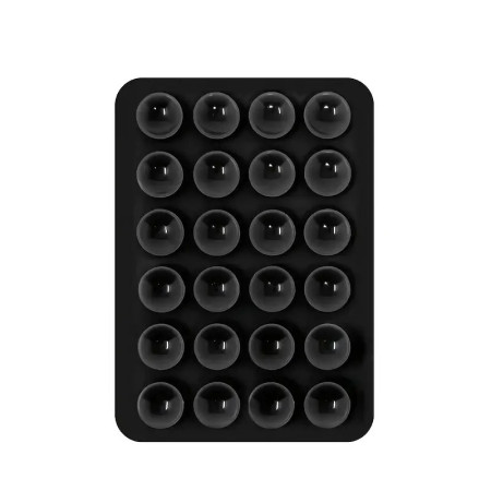 Suport Adeziv Universal, Flippy, pentru Telefon/Tableta, cu 24 Ventuze, potrivit pentru Tik-Tok/Selfie/Vizionare Video, din Silicon, 8 x 5.5 x 1 cm, Negru