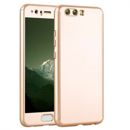 Husa Huawei P10 Plus Full Cover 360 Auriu + Folie de protectie