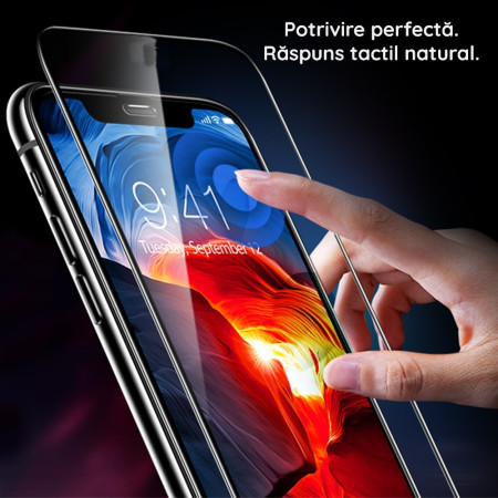 Folie Sticla Flippy pentru Samsung Galaxy S23 Plus, Transparenta HD, 9H, 111D, Margini negre