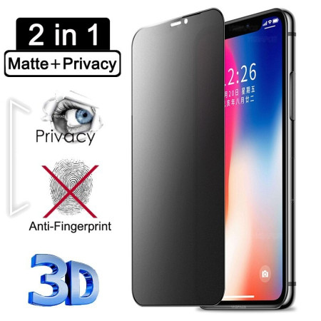 Folie Flippy Sticla Securizata 3D Privacy 28° Armor Panda pentru Apple iPhone 12 pro MAX 6.7