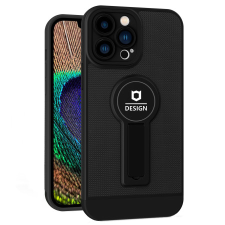 Husa Armor Design cu Stand pentru Samsung Galaxy A02s/ A03s, Negru, Suport Auto Magnetic, Wireless Charge, Protectie Antisoc, Flippy