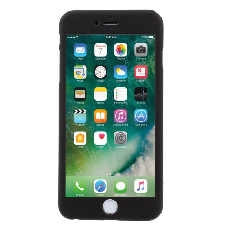 Husa Apple iPhone 6 Plus/6S Plus Full Cover 360 Negru + Folie de protectie