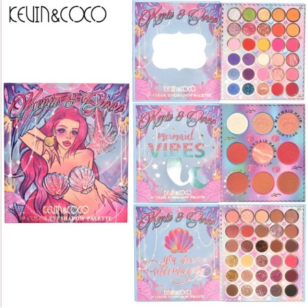 Paleta farduri Kevin&Coco, 69 nuante, blush, iluminator, conturing, deschidere tip carte, 18.6 x 16.5 cm, 97 g, multicolor