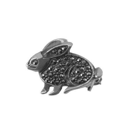 Brosa Argint 925 Iepure cu Marcasite