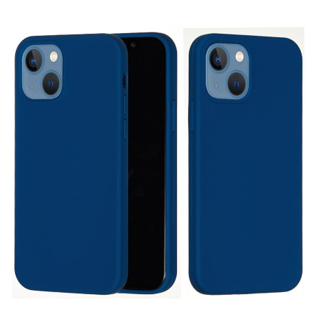 Husa protectie compatibila cu Apple iPhone XS Liquid Silicone Case Albastru inchis