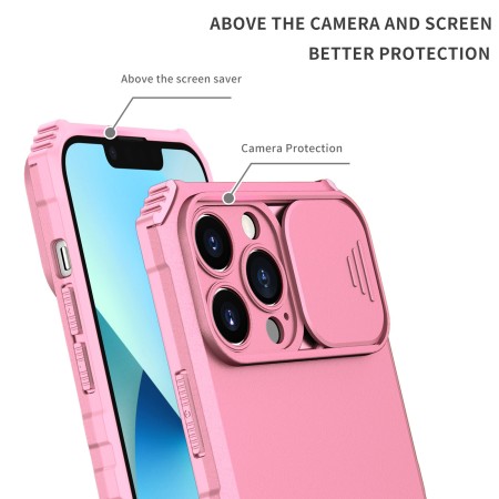 Husa Defender cu Stand pentru Samsung Galaxy A02s/ A03s, Roz, Suport reglabil, Antisoc, Protectie glisanta pentru camera, Flippy