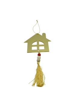 Ornament brad, Flippy, Casa, Auriu, Lucios, 10*25CM, Acril, Interior/ Exterior