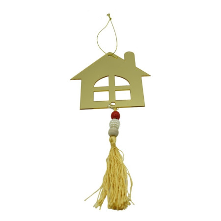 Ornament brad, Flippy, Casa, Auriu, Lucios, 10*25CM, Acril, Interior/ Exterior