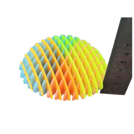 Jucarie Worm Fidget de Decompresie, Flippy, Anti Stres, Dimensiune Compacta 10 cm, Dimensiune Extinsa 24.5 cm, Multicolor