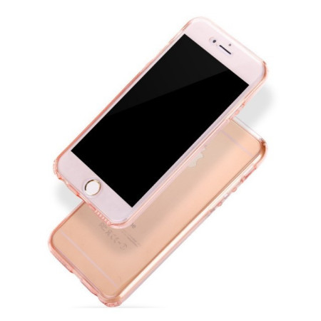 Husa de protectie Flippy® pentru Apple iPhone 6/6S Full Tpu 360 Roz Auriu