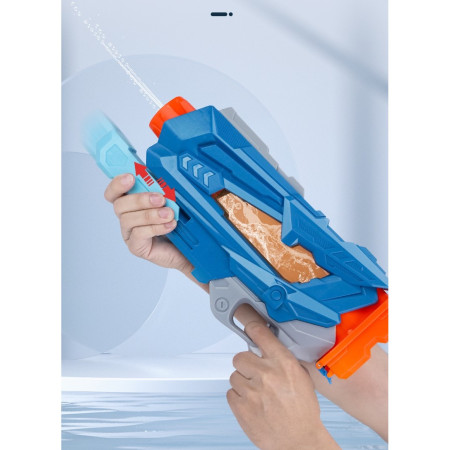 Pistol cu Apa pentru Copii, Rezervor, Pentru Piscina/Plaja, Flippy, 6ani+,  Quick Fill, Albastru, 600ML