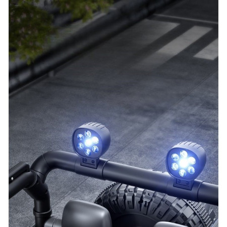 Mașină Electrică pentru Copii, Flippy, Off-Road, Conectare Bluetooth, telecomandă, Tracțiune Integrală, Lumina Intermitenta, Baterie 12V 7Ah, 120x63x68cm, Albastru