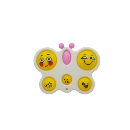 Jucarie Antistres Flippy - Fidget Toy, Simple Dimple, Fluture, Alb