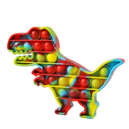 Jucarie Pop it Now & Flip it, Push Bubble Dinozaur Multicolor Model 7