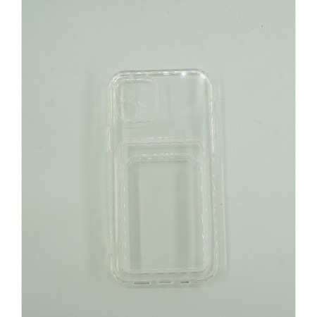 Husa protectie Flippy cu suport card compatibila cu Samsung Galaxy S21 Ultra Transparent