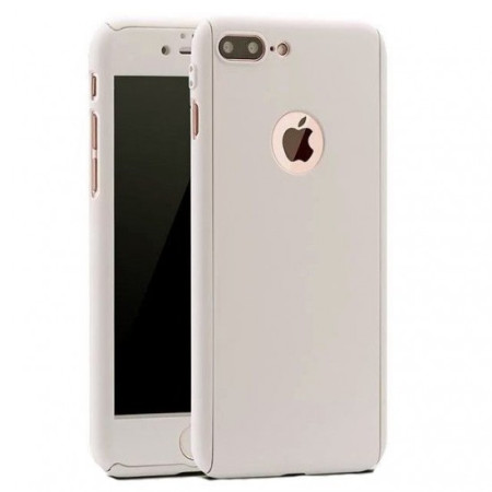 Husa Apple iPhone 6/6S Full Cover 360 Argintiu + Folie de protectie