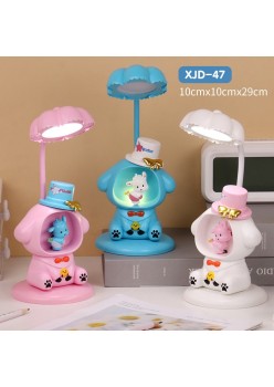 Sanrio Kuromi Desk Lamp LED Cartoon Desktop USB Charging Ornament Children's Night Light with Pencil Sharpener - Specification: XJD-47 (Big Eared Dog Mixed Color)