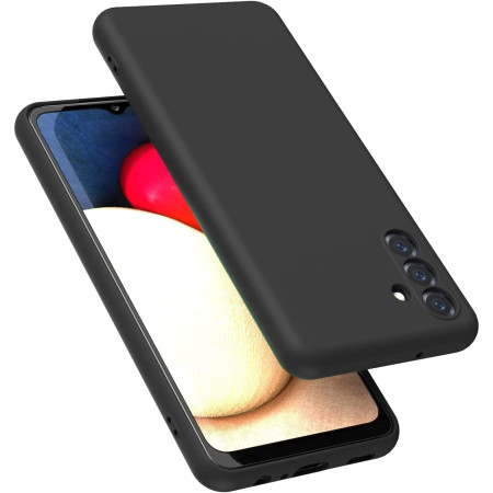 Husa de Protectie, Flippy, pentru Samsung Galaxy A55, Liquid Silicone, cu Microfibra pe Interior, Protectie Antisoc, Compatibil Incarcare Wireless, Negru