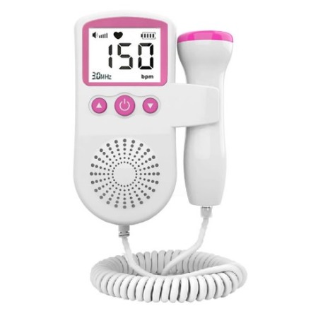 Doppler pentru Monitorizarea Sarcinii, Stetoscop Smart, Fetal, Monitor Bataile Inimii, Roz