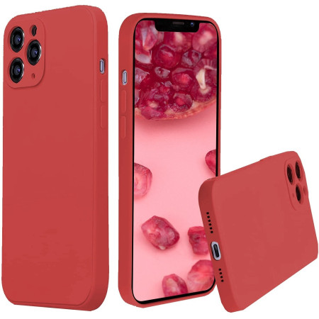 Husa protectie compatibila cu Apple iPhone 11 Pro Liquid Silicone Case Rosu