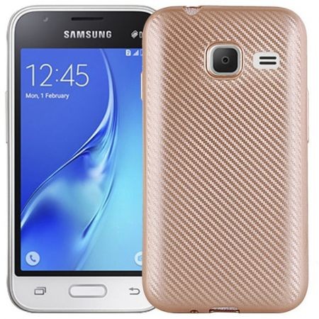 Husa Samsung Galaxy J1 Mini Prime i-Zore Carbon Fiber Auriu