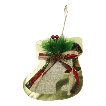 Ornament brad, Flippy, Ciorap, Auriu, Lucios, 17*17CM, Acril, Interior/ Exterior