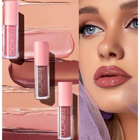 Set 8 Lip Gloss, nunate rose, nude, glosy, cutie dreptunghiulara, 8.3 x 17.5 x 2.7 cm, 181.5 g, multicolor