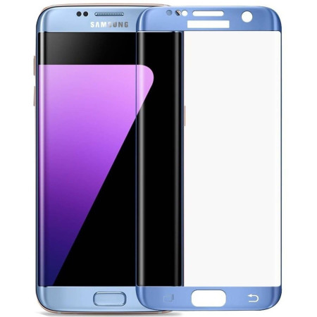 Folie Sticla Curbata Samsung Galaxy S7 Edge 4D/5D Albastru