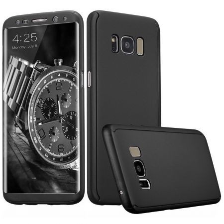 Husa de protectie pentru Samsung Galaxy S8 Full Cover 360 Negru + Folie de protectie