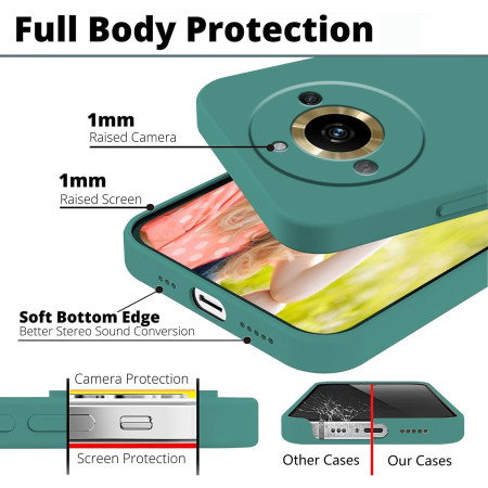 Husa de Protectie, Flippy, pentru Realme 11 Pro Plus, Liquid Silicone, cu Microfibra pe Interior, Protectie Antisoc, Compatibil Incarcare Wireless, Verde