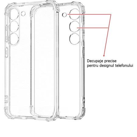 Husa de Protectie, Flippy, Compatibila cu Samsung Galaxy A15/ A15 5G, TPU Antisoc, Protectie Colturi, 1.5 mm Transparent