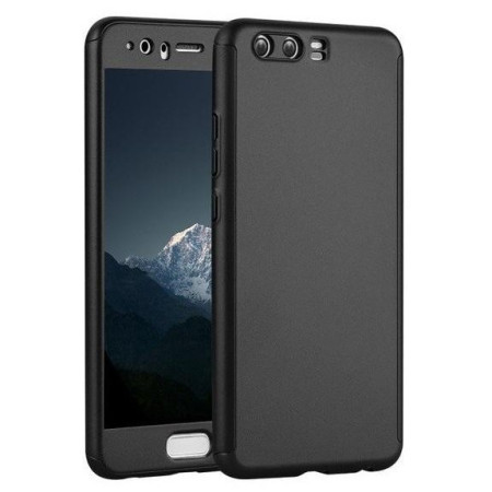 Husa Huawei P10 Full Cover 360 Negru + Folie de protectie