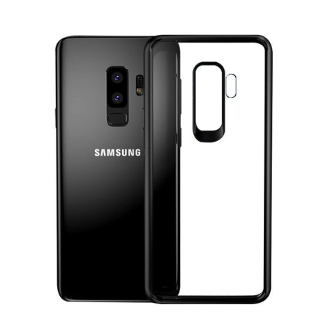 Husa Samsung Galaxy S9 Plus Tpu Transparent cu margini colorate negru