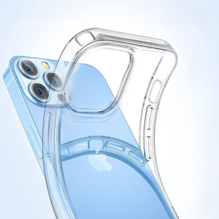 Husa TPU pentru iPhone 14, Flippy, Silicon, Protectie Antisoc, Transparenta