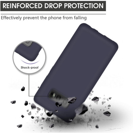 Husa protectie compatibila cu Samsung S10 E Liquid Silicone Case Albastru inchis