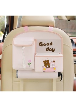 Car storage bag + happy every day (pink)