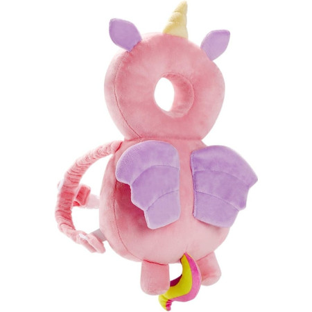 Perna tip Rucsac pentru Protectia Capului, Flippy, Tetiera tip Unicorn, pentru Bebelusi, 33x6x19 cm, 180 g, Roz