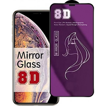 Folie de Protectie, Flippy, pentru iPhone 15, Tempered Glass Mirror 8D, Efect Oglinda, HD, Violet